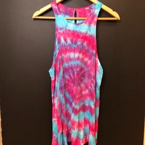 High Neck Tie Dye Tunic
